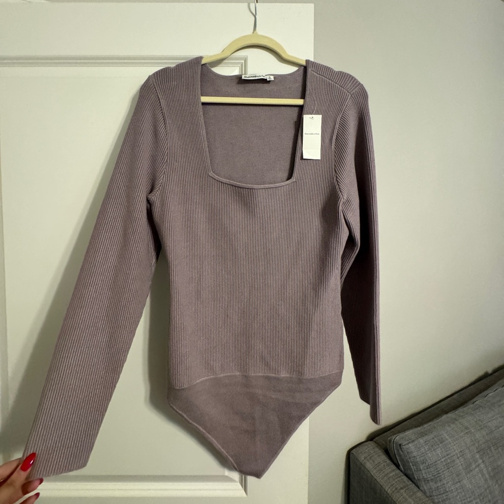 NWT Abercrombie Square Neck Sweater Body Suit